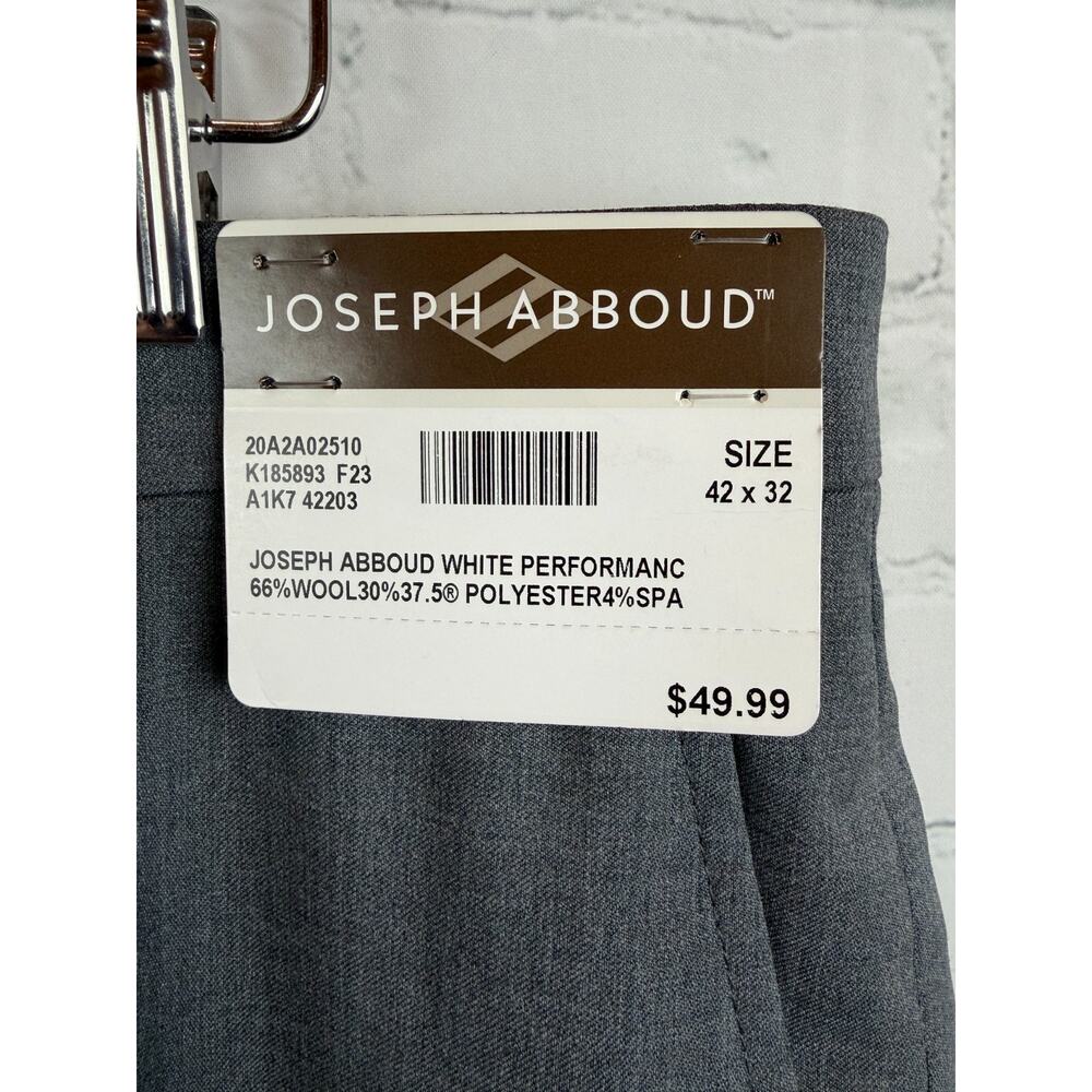 JOSEPH ABBOUD gray wool blend comfort mens career dress pants 42W-32" NWT - Picture 4 of 10